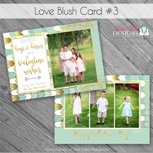 Love Blush Valentine Card No. 3- benutzerdefinierte 5x7 Fotovorlagen für Fotografen auf WHCC, ProDigitalPhotos und Miller es Lab Specs