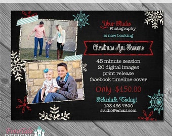 INSTANT Download - Chalky Christmas Marketing Board 4- custom 5x7 photo template