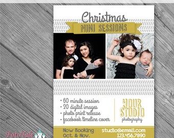INSTANT DOWNLOAD - Modern Christmas Marketing Board 2- custom 5x7 photo template