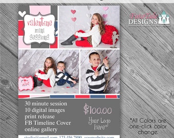 INSTANT DOWNLOAD - Be Mine Valentine Marketing Board 1- custom 5x7 photo template