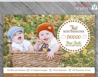 INSTANT DOWNLOAD - Enchanted Fall Marketing Board 4- custom 5x7 photo template