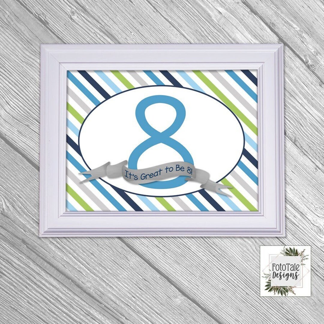 LDS Baptism Printable Sign Table Display 8x10 5x7 Great to Be Eight ...