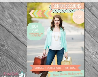 INSTANT DOWNLOAD - Aztec Summer Marketing Board 4- custom 5x7 photo template