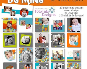 Be Mine 5x5 Press Printed Hinged Book WHCC specs- 20 pages and custom cover design