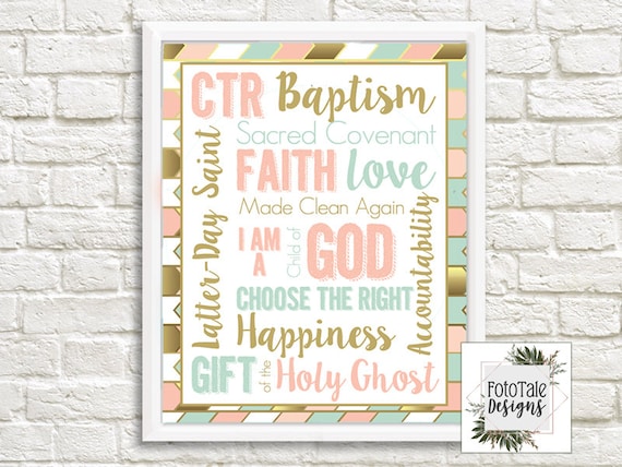 Chosen. Loved. Faith. Baptism Poster {Customisable} Chosen. Loved. Faith. Baptism Poster {Customisable}