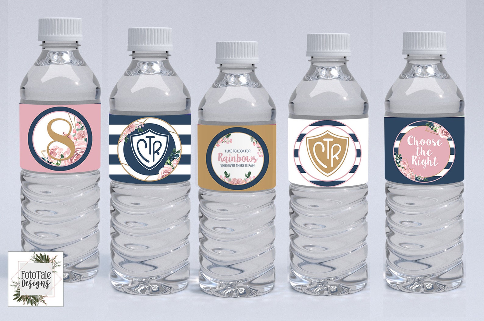 Printable Baptism Water Bottle Labels Blush Navy and Gold Etsy Printable Baptism Water Bottle Labels Blush Navy and Gold Etsy