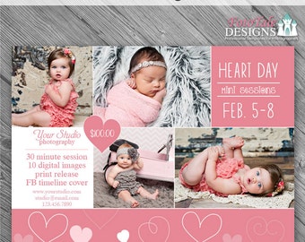 INSTANT DOWNLOAD - Be Mine Valentine Marketing Board 5- custom 5x7 photo template