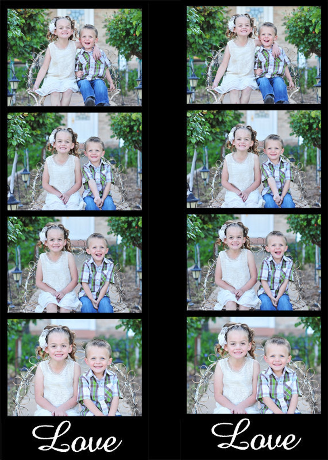 INSTANT DOWNLOAD Photo Booth Strip Template Set Set of 12 Custom Photo ...