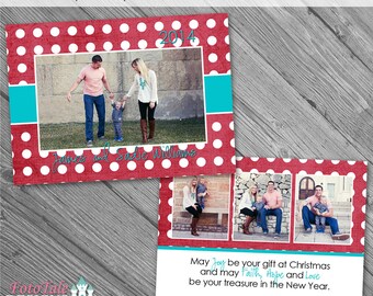 INSTANT Download-  Holly Jolly Christmas Card No. 2 - Custom Christmas Photo Card Templates for photographers on Whcc specs