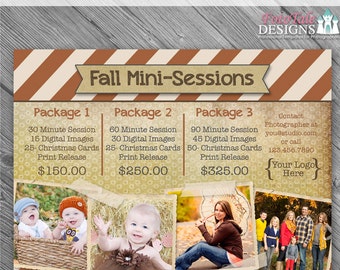 INSTANT DOWNLOAD - Enchanted Fall Marketing Board 5- custom 5x7 photo template