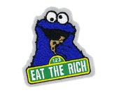Cute Fuzzy Eat the Rich Patch - Eat the Rich Iron On Patch - Marxist Socialist Communist Patch