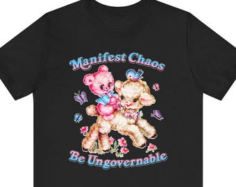 Cute Retro Manifest Chaos Be Ungovernable T-Shirt