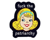 Cute Retro Fuck the Patriarchy Patch - Feminist Smash the Patriarchy Pro-Choice Abortion Rights are Human Rights Feminism Iron-on Patch