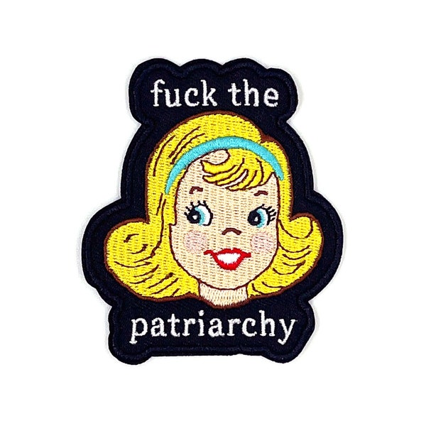 Cute Retro Fuck the Patriarchy Patch - Feminist Smash the Patriarchy Pro-Choice Abortion Rights are Human Rights Feminism Iron-on Patch