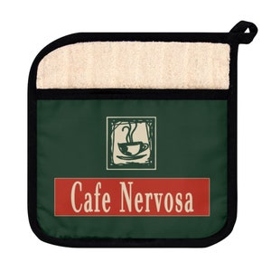 Frasier Cafe Nervosa Pot Holder - Frasier Crane - KACL - I'm Listening - Niles Crane