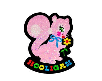 Cute Kitschy Hooligan Squirrel Sticker