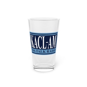 Retro Frasier KACL Pint Glass - KACL 780am Talk Radio Tumbler Beer Glass - I'm Listening - Tossed Salads and Scrambled Eggs