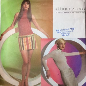 Vogue American Designer alice + olivia Sewing Pattern Skirt in 2 Lengths Miss 12-16 Uncut  2002