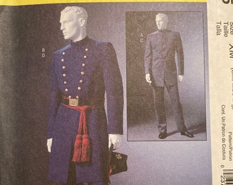 Costume Sewing Pattern Men's Civil War Era Lined Coats Trousers Military Uniforms 1800s Size S-M-L McCalls 47745 FF Uncut 2004