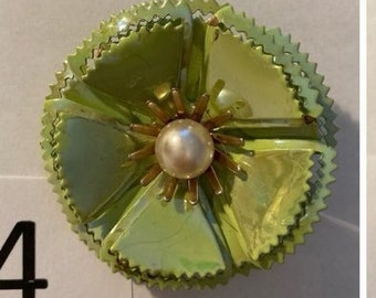 Vintage Enamelled Flower Power 1960s Floral Pins Choice De-Stash Brooch Bouquet Reds Oranges Yellows Mod Vintage Jewelry