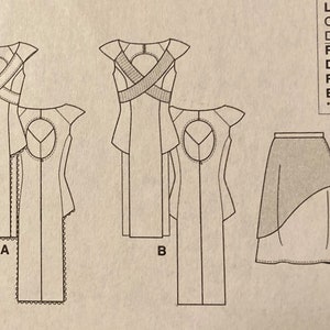 Costume Sewing Pattern Cosplay Tabards Skirts Belts Size Misses 4-6-8 ...