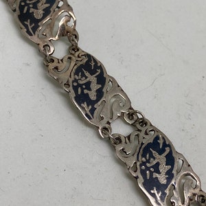 Vintage Siam Sterling Silver Bracelet - Etsy