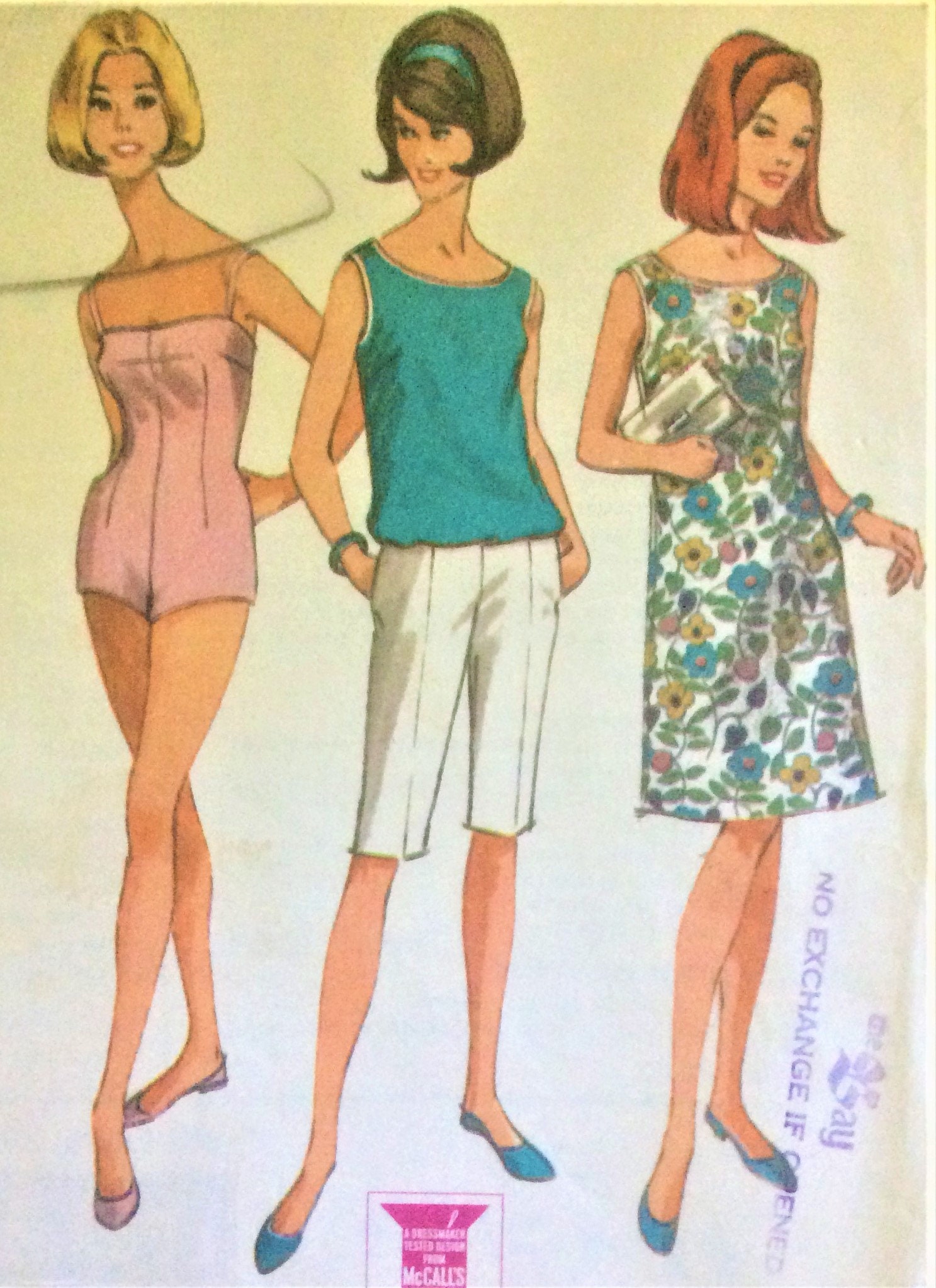 スカート Eaphi ART PATTERN CAMISOLE ONE PIECE Vintage Sewing Pattern 1960's Swimwear One Piece Bathing