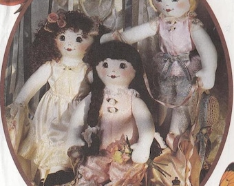Vintage Sewing Pattern Victorian Style Ruffles Lingerie Stuffed Doll and Clothes UNCUT McCalls 5128 1990