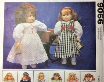 Sewing Pattern 18" Doll Clothes Uncut 1997 Dresses 6 Styles  American Girl Flared Skirts Collars Long Sleeves Classic Styles