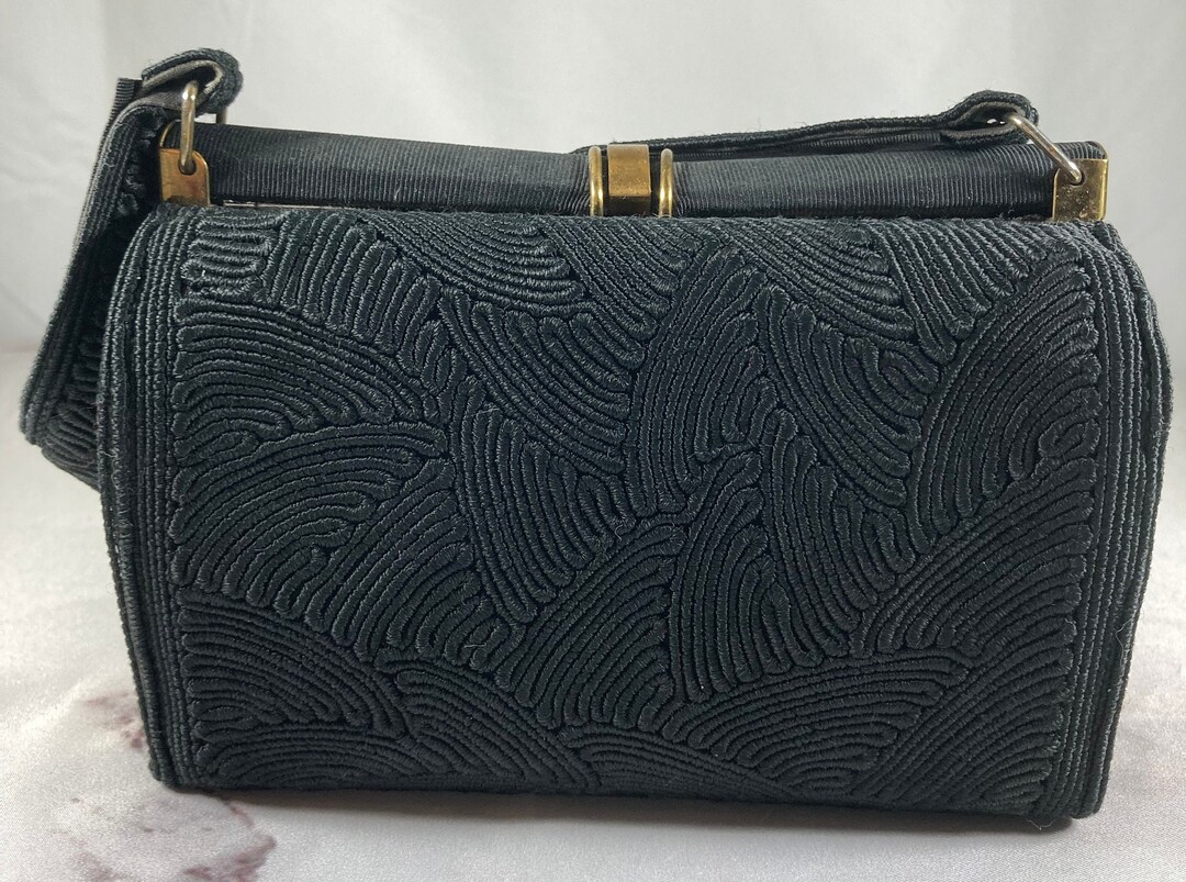 40’s French vintage handbag Vintage 1940's French Countryside Tapestry Purse Made In