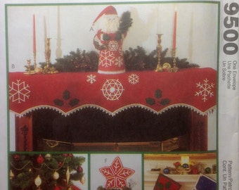 SNOWFLAKES Sewing Pattern Felt Decorations Ornaments Decor Christmas Stocking Tree Skirt Topper Felt Appliqué