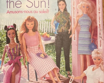 FASHION DOLL Clothes Wardrobe 11-1/2"  Fun in the Sun Sundresses Beachwear Tennis Outfit Wrap Skirt FF Uncut 1999 Butterick 6110