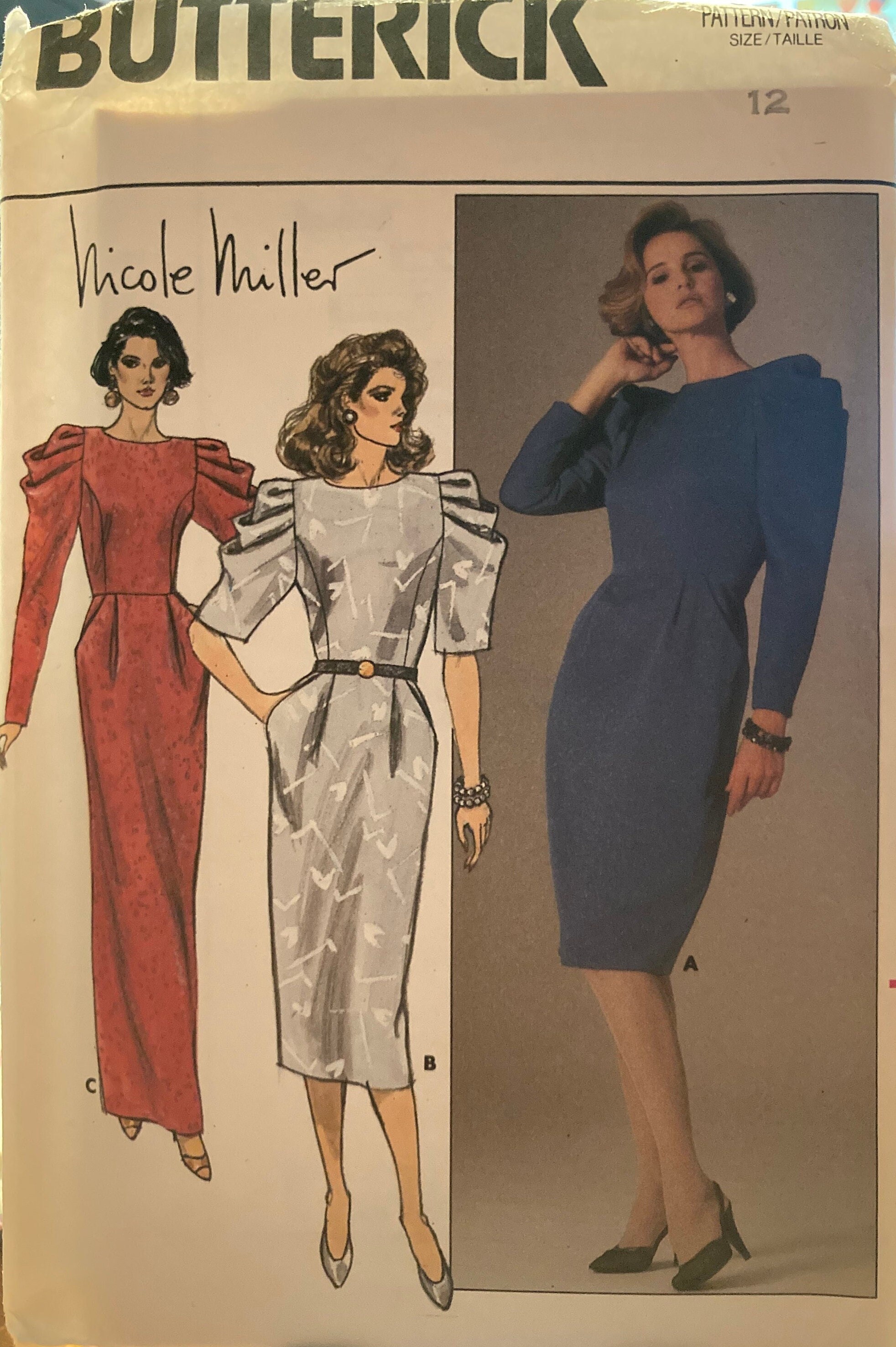 Robe Nicole Miller Taille 2 - Couleur Rose Noire Et Argentée - Style A-line Longueur Genoux