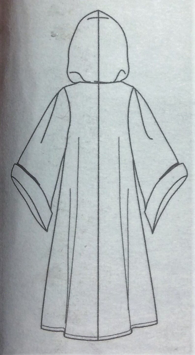 2 Layer Wizard Robe Pattern Children's Costume Sewing Pattern Wizard Robe Hood and Hat - Etsy