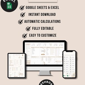 ADHS-Planer-Tabelle | Google Tabellen & Excel | ADHS-Lebensplaner | Produktivitäts-Tracker | Planer für exekutive Funktionen | Digitaler Download Bild 3