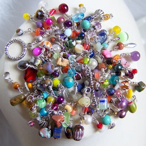 UniqueNecks bracelet. layered. rainbow. gemstones. multicolored chain bracelet. birthday gift image 3
