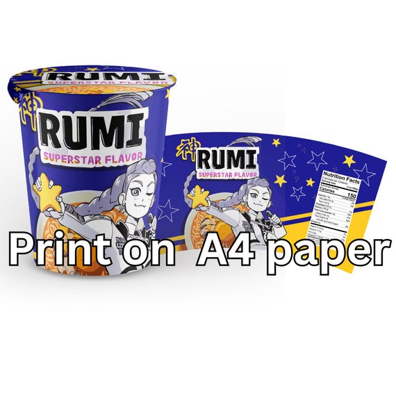 Rumi | Kpop Demon Hunters | Cup Noodle Ramyeon Label | Cosplay