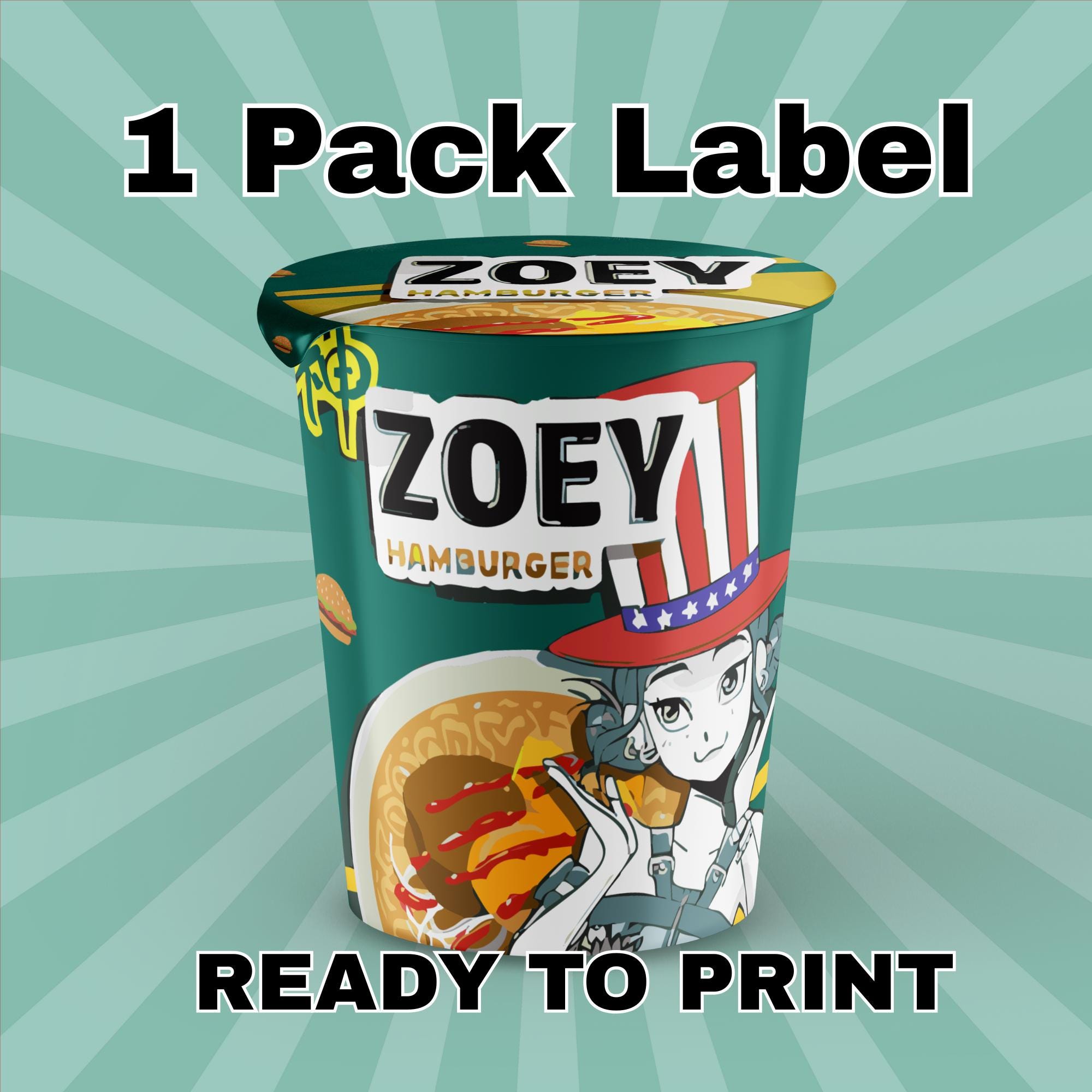 Zoey | Kpop Demon Hunters | Cup Noodle Ramyeon Label | Cosplay