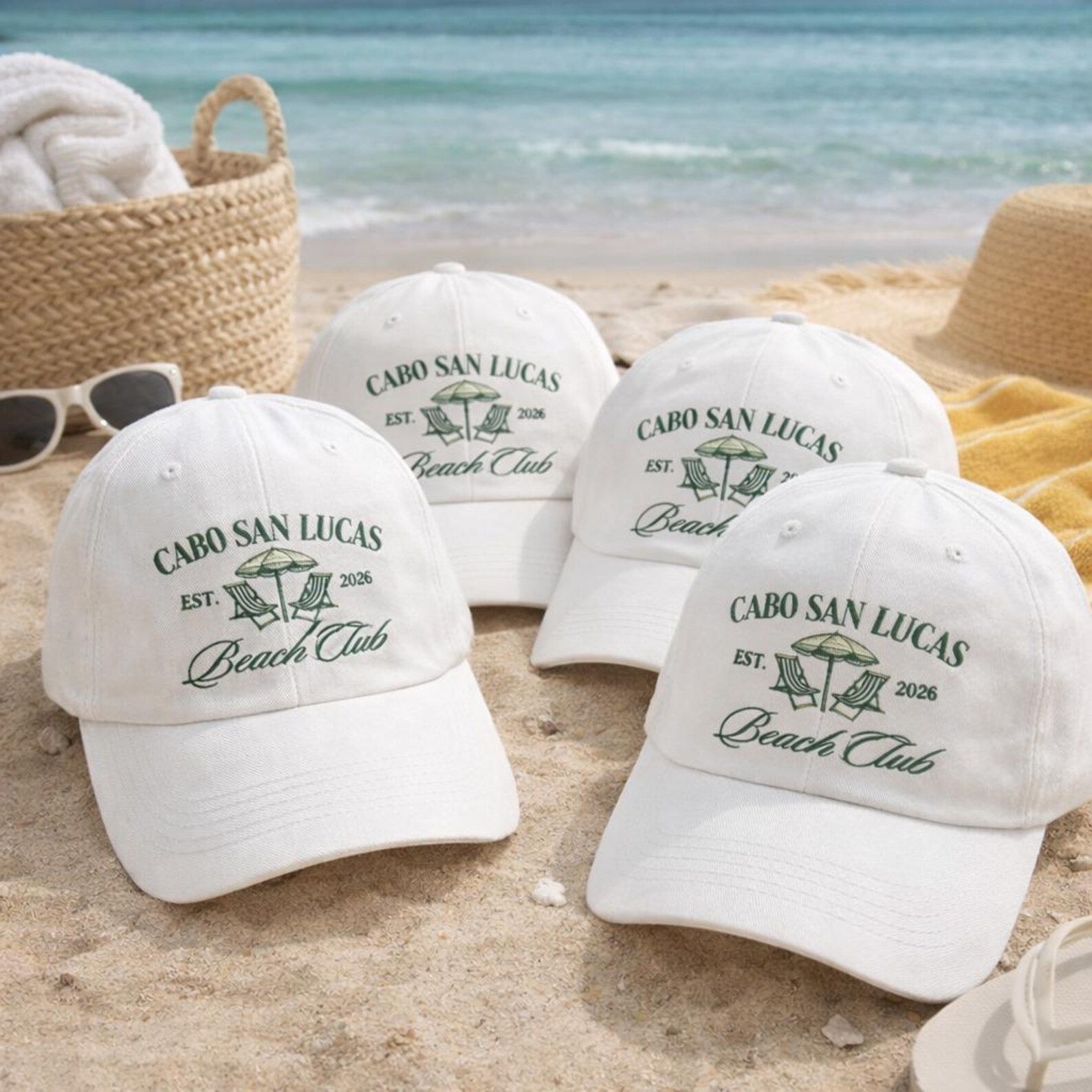 Custom Beach Club Bachelorette Hat Personalized Destination ...