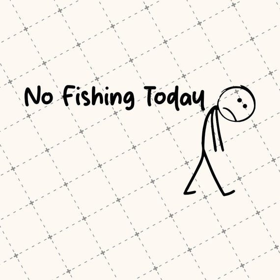 Funny Fishing PNG: Sad Stickman Graphic, DIY Gifts (Digital Download