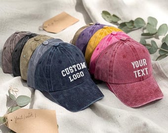 Personalized Embroidered Unisex Cap With Your Text For BestMan Gift, Custom Hand Embroidered Monogram Caps Gift For Her, Business Party Gift