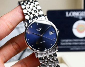 LONGINES  Elegant Automatic Diamond Blue Dial Ladies Watch Item No. L4.310.4.97.6