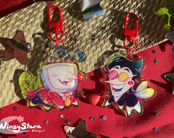 Tenna and Spamton magnetic keychain set - Spamtenna