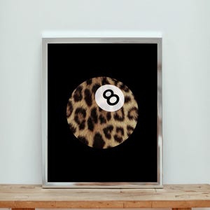 Leopard Print 8 Ball - Digital Wall Art
