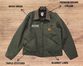Moss Green Vintage J97 Brown bear Embroidered Jacket Carhartt