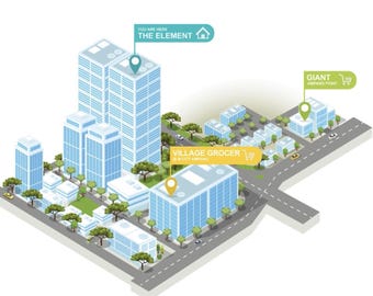 Kreatives Lageplan Design