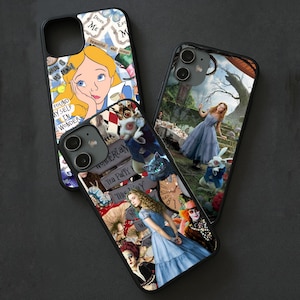 Inspired Alice in the Wonderland Phone Case Cover for iPhone 16 Pro, 15, 14, 13, 12, 11, Pixel 9A, 8Pro, 7, Samsung S25,S24,S23