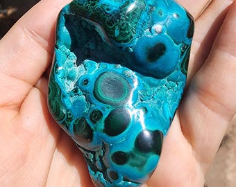 Chrysocolla Malachite Freeform | Vibrant Copper Mineral | Heart & Throat Chakra Stone