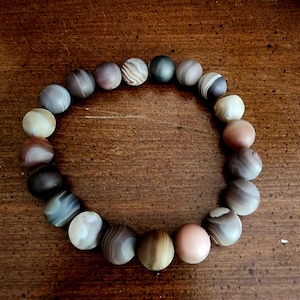 Botswana Agate Beaded Stretch Bracelet