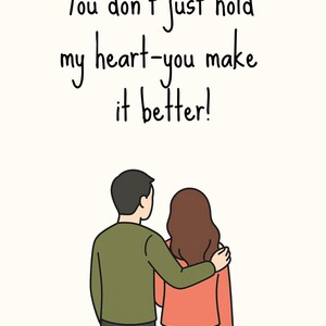Tarjeta de aniversario imprimible para él, para ella, para esposo, para esposa, carta de amor virtual, linda tarjeta romántica para parejas, regalo de bodas para esposa